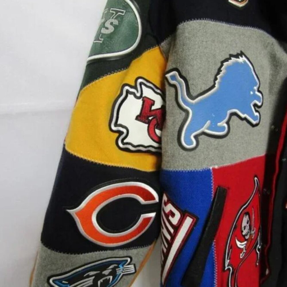 Men's Jeff Hamilton NFL Wool/Leather Varisty Jacket Size XL - Picture 4 of 14